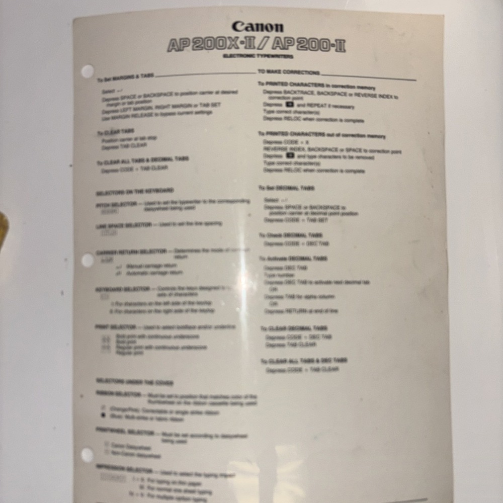 VINTAGE CANON AP200 Electric Typewriter WORKING retro Iconic One Of A Kind Rare - Picture 5 of 9